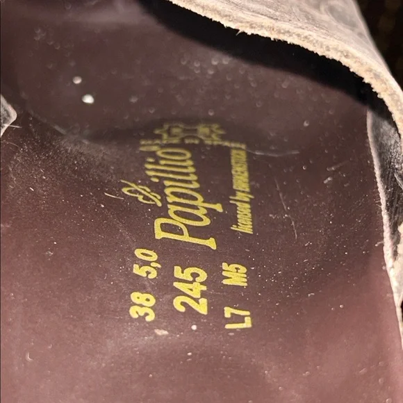 Papillio by Birkenstock Brown Embossed Slip-On Shoes size 7 - Picture 6 of 13